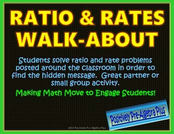 Preview of Ratios and Rates Walk-About Activity-Distance Learning Print & Digital Options
