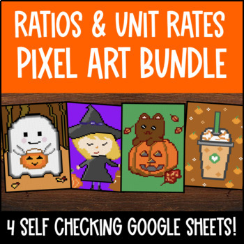 Preview of Ratios and Unit Rates Digital Pixel Art | Equivalent Ratios Table | Unit Pricing