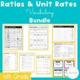 Ratios and Unit Rates Vocabulary Bundle 6th Grade