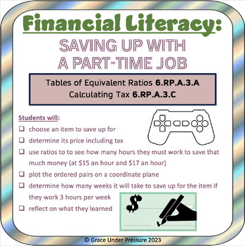 Preview of Ratio Tables Worksheets: Using Ratio Tables & Financial Literacy: Part-Time Jobs