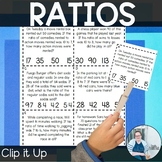 Ratios in Real Life Clip it Up TEKS 6.4b CCSS 6.RP.3 Math Game