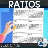 Ratios in Real Life Stack Em Up TEKS 6.4b CCSS 6.RP.3 Math Game