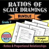 Ratios of Scale Drawings Worksheet Bundle
