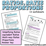 Ratios rates proportions word problems solutions  simplify