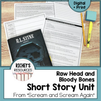 Preview of Raw Head and Bloody Bones Short Story Unit by Bruce Hale Digital and Print