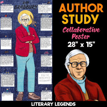 Preview of Ray Bradbury Author Study | Body Biography | Collaborative Poster