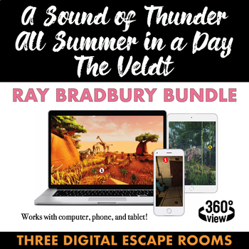 Preview of Ray Bradbury Digital Escape Room Bundle — 3 Unique Digital Escape Rooms