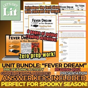 Preview of Language Arts Short Story Unit Bundle "Fever Dream"