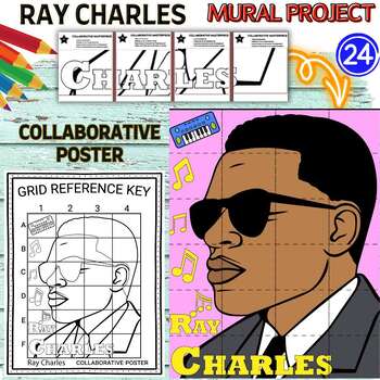 Preview of Ray Charles Collaboration Poster Mural project Black History Month Craft
