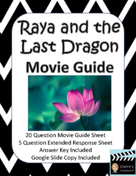 Preview of Raya and the Last Dragon (2021) Movie Guide - Google Slide Copy Included