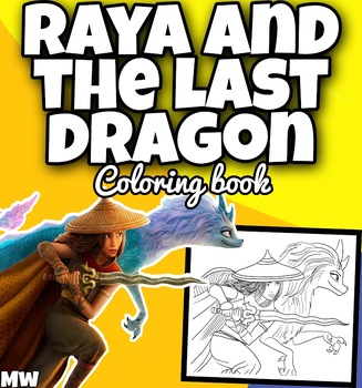 Preview of Raya and the Last Dragon Coloring Book.