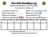 Raz-Kids Reading Log for the WEEK