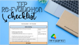 Re-Evaluation + IEP Checklist Template