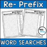 Re- Prefix Word Searches Reading Vocabulary Affix Review- 