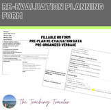 Re-evaluation Report Fillable Form