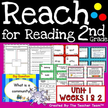 Preview of Reach for Reading 2nd Grade Unit 1 Part 1 | Quinito's Neighborhood | Printable