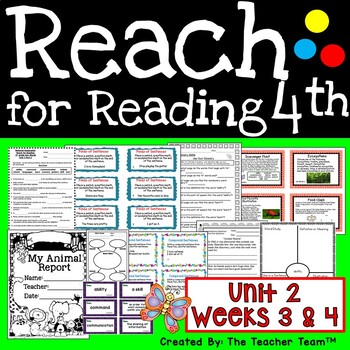 Preview of Reach for Reading 4th Grade Unit 2 Part 2 | National Geographic Printables