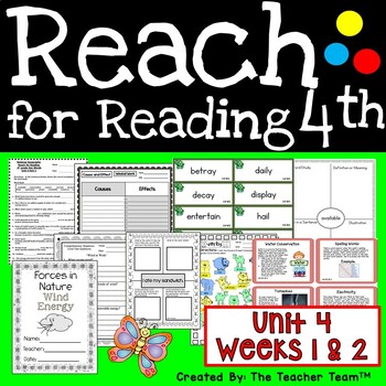 Preview of Reach for Reading 4th Grade Unit 4 Part 1 | National Geographic Printables