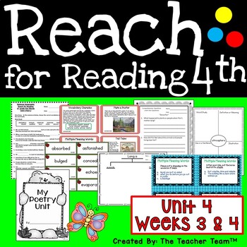 Preview of Reach for Reading 4th Grade Unit 4 Part 2 | National Geographic Printables