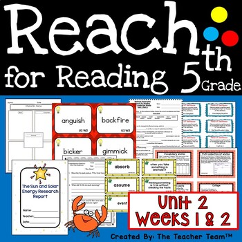 Preview of Reach for Reading 5th Grade Unit 2 Part 1 | National Geographic Printables