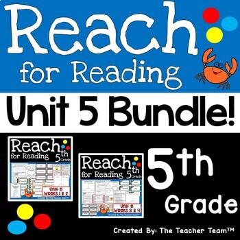 Preview of Reach for Reading 5th Grade Unit 5 Bundle | National Geographic Printables