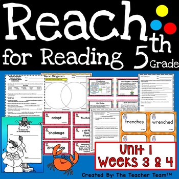 Preview of Reach for Reading 5th Grade Unit 1 Part 2 | National Geographic Printables