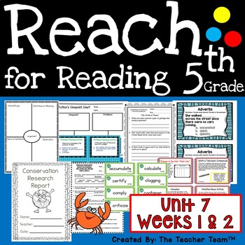 Preview of Reach for Reading 5th Grade Unit 7 Part 1 | National Geographic Printables