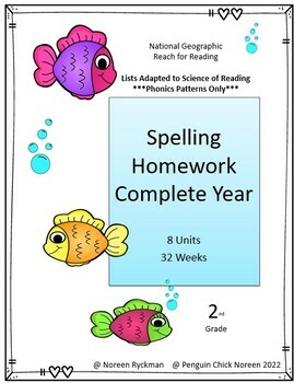 Preview of Reach for Reading National Geographic 2nd Grade Spelling HW - SOR Parent Video