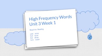 Preview of Reach for Reading Unit 3 Weeks 1-4 High Frequency Word Videos - Remote Learning