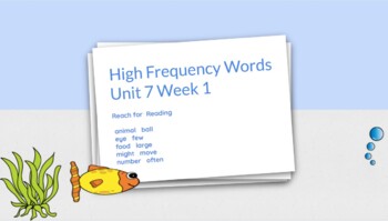 Preview of Reach for Reading Unit 7 Weeks 1-4 High Frequency Word Videos - Remote Learning