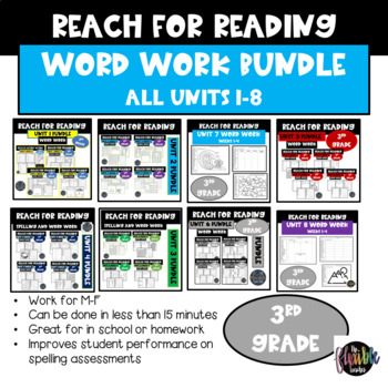 Preview of Reach for Reading Year Long Spelling Practice | Bundle | Grade 3