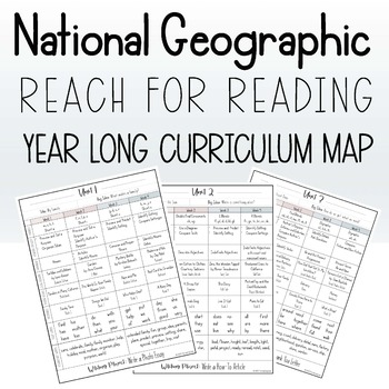 Preview of Reach for Reading Yearlong Curriculum Map & Pacing Guide 1st Grade