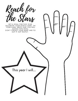 Preview of Reach for the Stars Goal Setting Bulletin Board Set