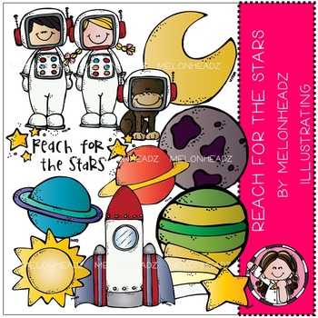 Preview of Reach for the stars clip art - Space - COMBO PACK- by Melonheadz