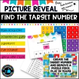 Reach the Number Target- puzzle reveal game- POWERPOINT GAME