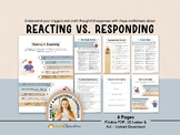 Reacting Vs. Responding Worksheets for Improved Communicat