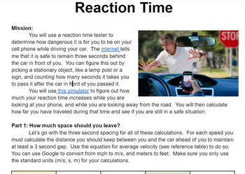 Preview of Reaction Time: Will You Crash Or Not?