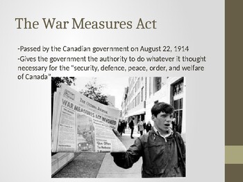 the war measures act