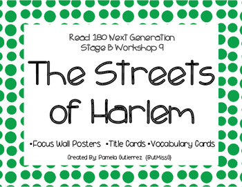 Preview of Read 180 Next Generation Stage B Workshop 9 The Streets of Harlem Focus Wall