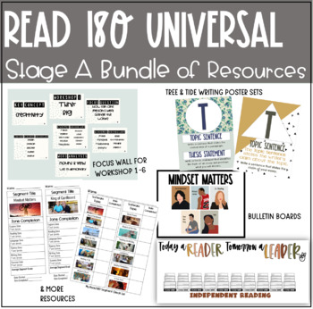 Preview of Read 180 Universal Stage A Focus Wall & Resources Bundle