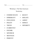 Read 180 Workshop 1 Vocabulary Packet