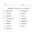 Read 180 Workshop 3 Vocabulary Packet