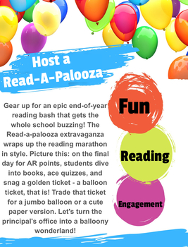 Preview of Read-A-Palooza End of Year or Literacy Week Reading Activity