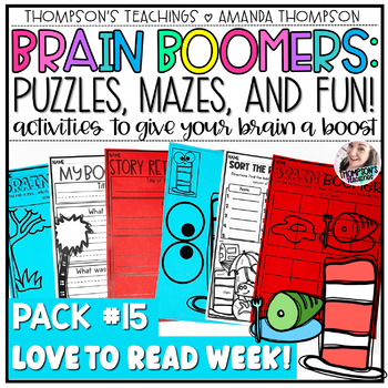 Preview of Read Across America Activities - No Prep Fast Finishers Puzzles Mazes