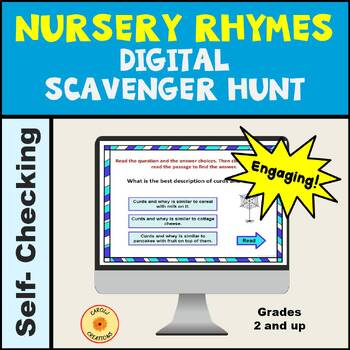 Preview of Read Across America Activity Nursery Rhymes Digital Scavenger Hunt