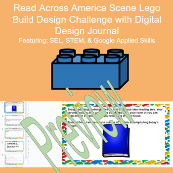 Preview of Read Across America Brick Build Design Challenge with Digital Workbook & Lesson