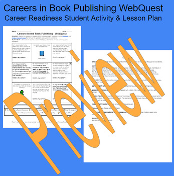 Preview of Read Across America Career Readiness WebQuest feat. Careers in Book Publishing