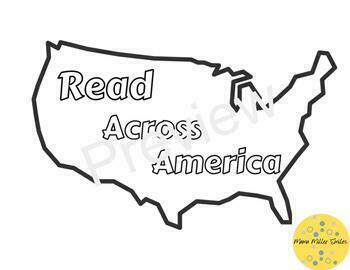 Preview of Read Across America Coloring Page United States Map