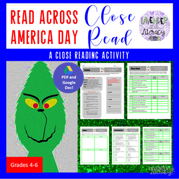 Preview of Read Across America Day Activity | The Grinch | Reading Comprehension