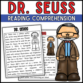 Read Across America Day Dr. Seuss Reading Comprehension Passage & Questions